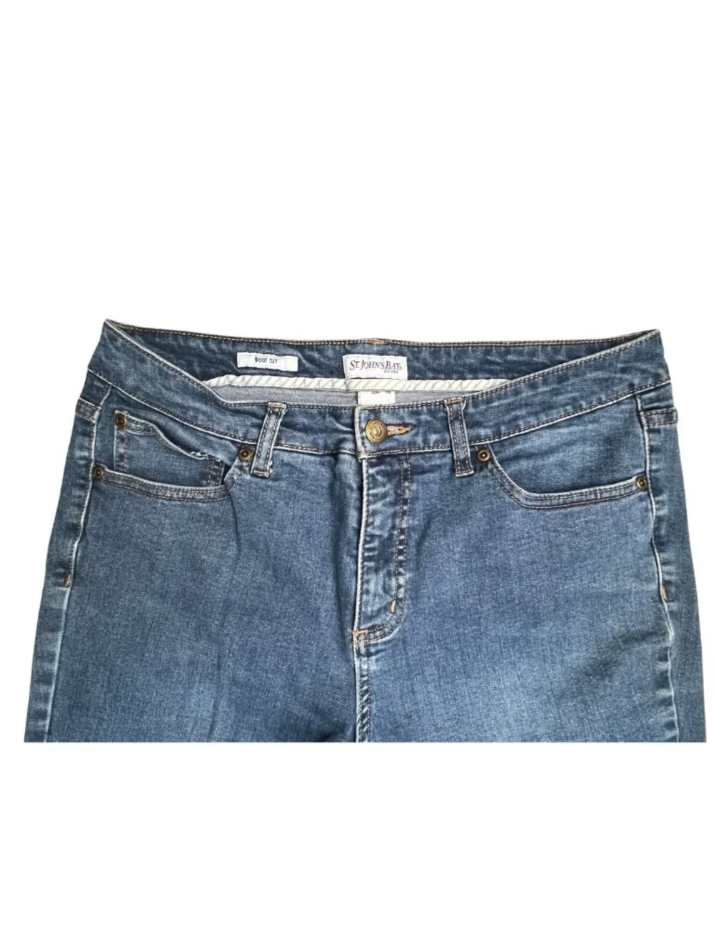 St. John's Bay Medium Wash Bootcut Jeans Petite 12P